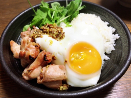 進化系♪鶏モモのハニーマスタードの親子丼