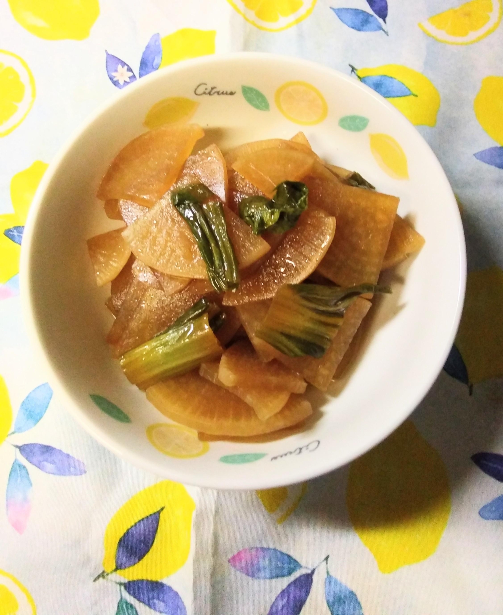 大根　大根とチンゲンサイの煮物