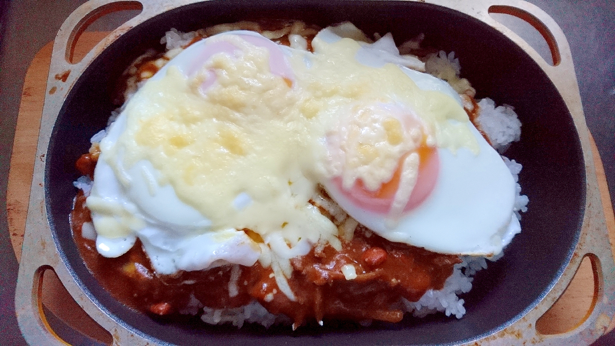 ごぼうと挽肉の煮物☆リメイク焼きカレー