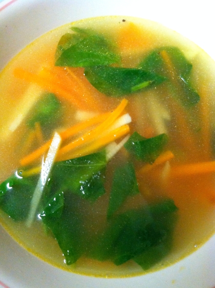 ほうれん草の中華スープ