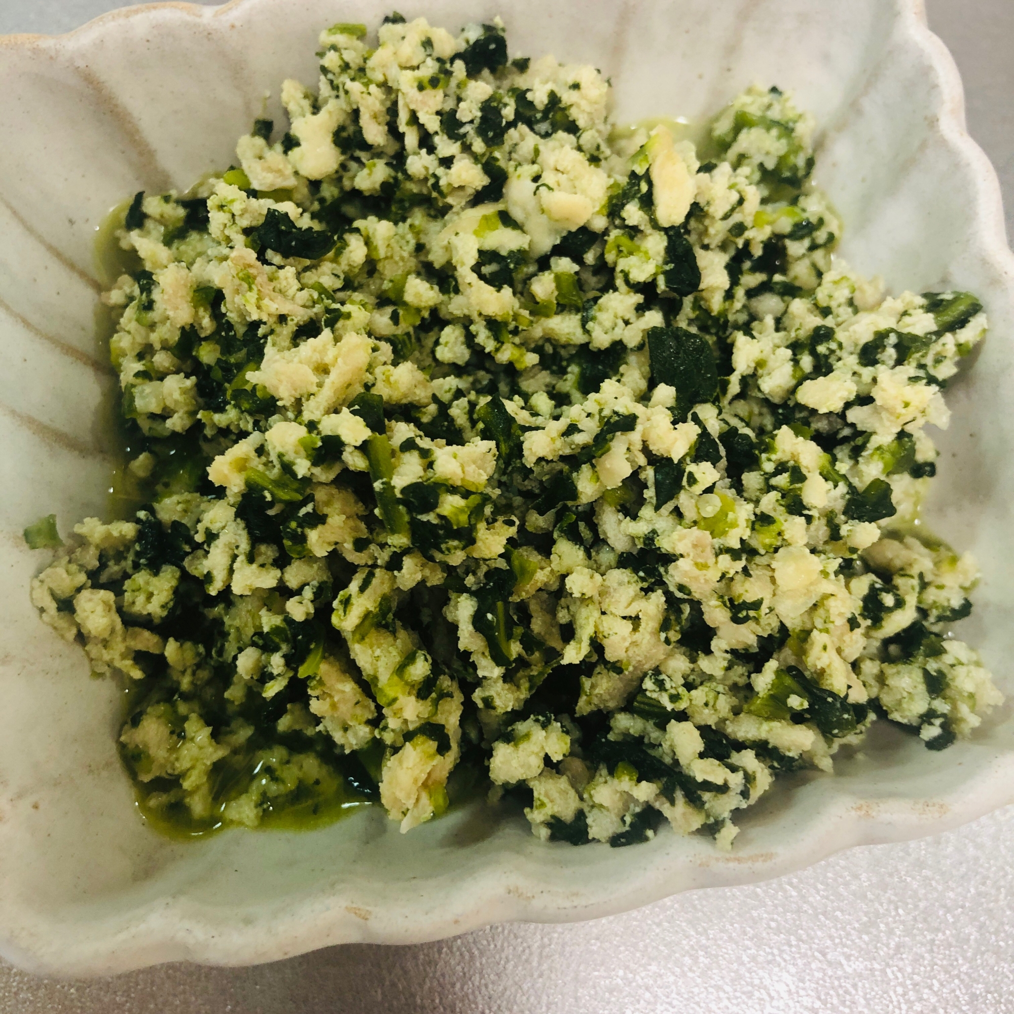 白だしで簡単★ほうれん草と鶏そぼろ