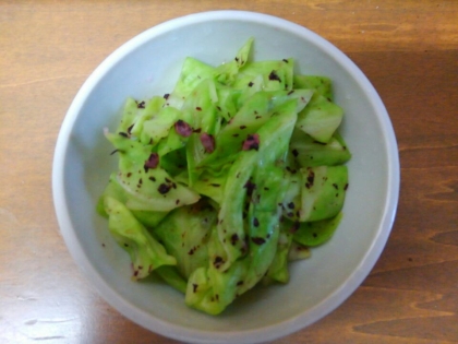 お弁当の野菜に☆キャベツのカリカリ梅和え