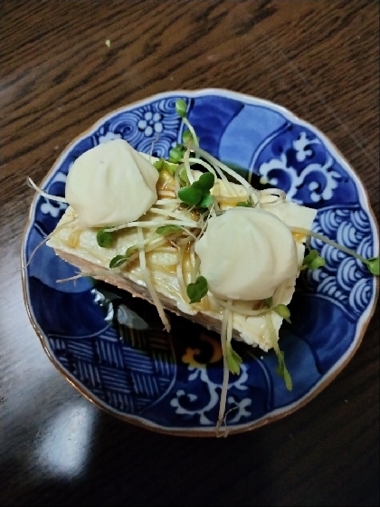 貝割れ大根orスプラウトチーズ♪ごま油冷奴✧˖°