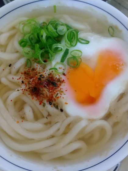 レンジでカンタン☆　温玉うどん