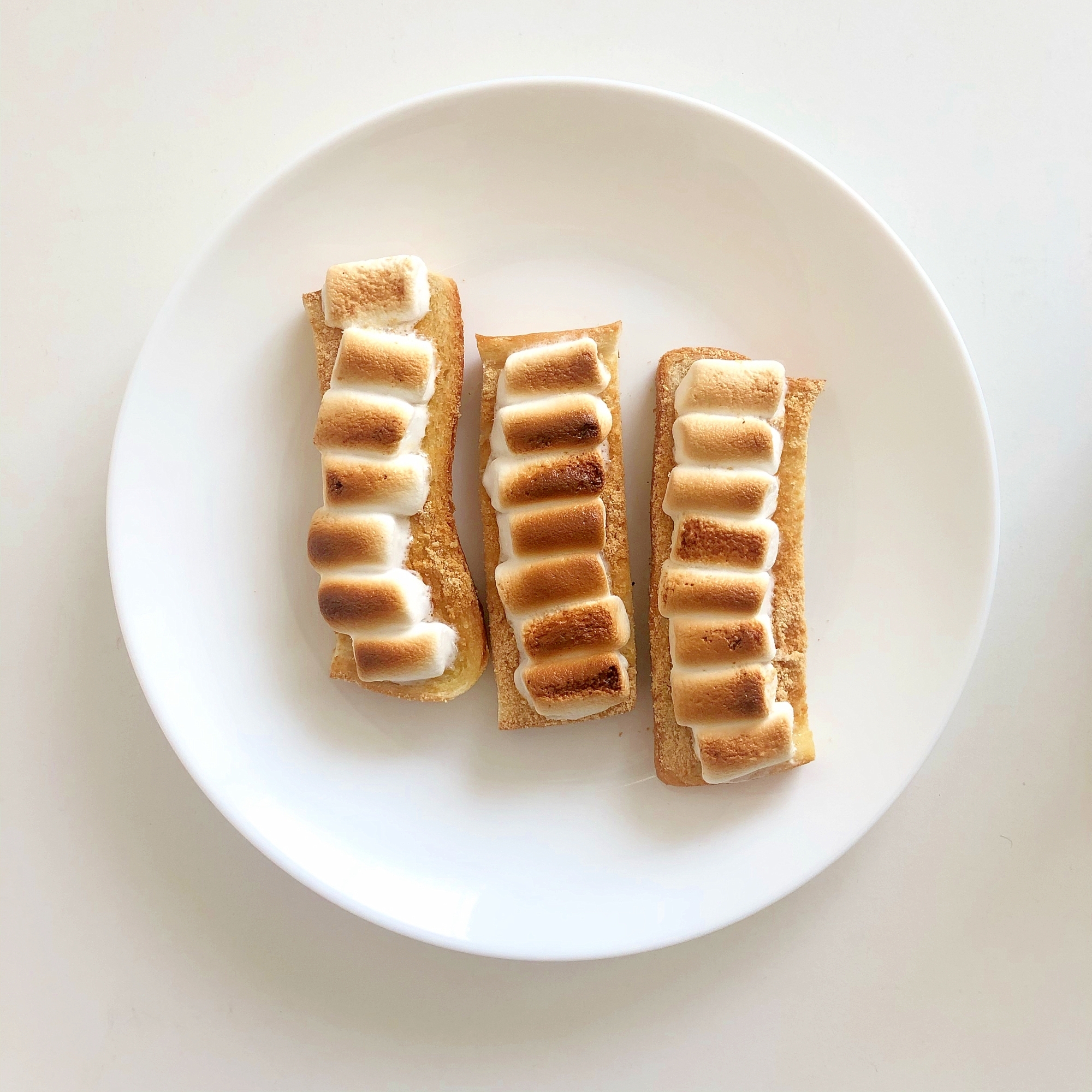 きな粉とマシュマロのスティックオープンサンド♪