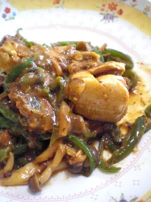 さば缶とピーマンとしめじのトロミ炒め レシピ 作り方 By まミィ 楽天レシピ