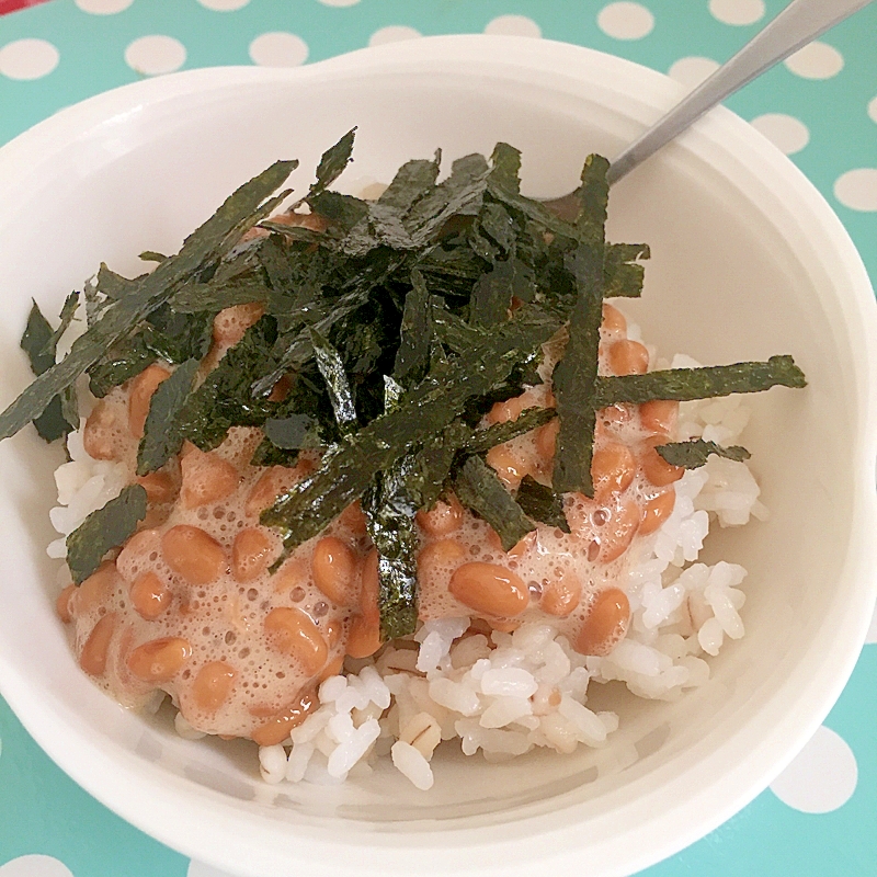 もち麦の納豆ご飯☆