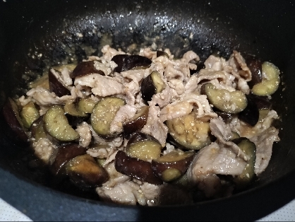 豚肉となすのにんにく味噌炒め