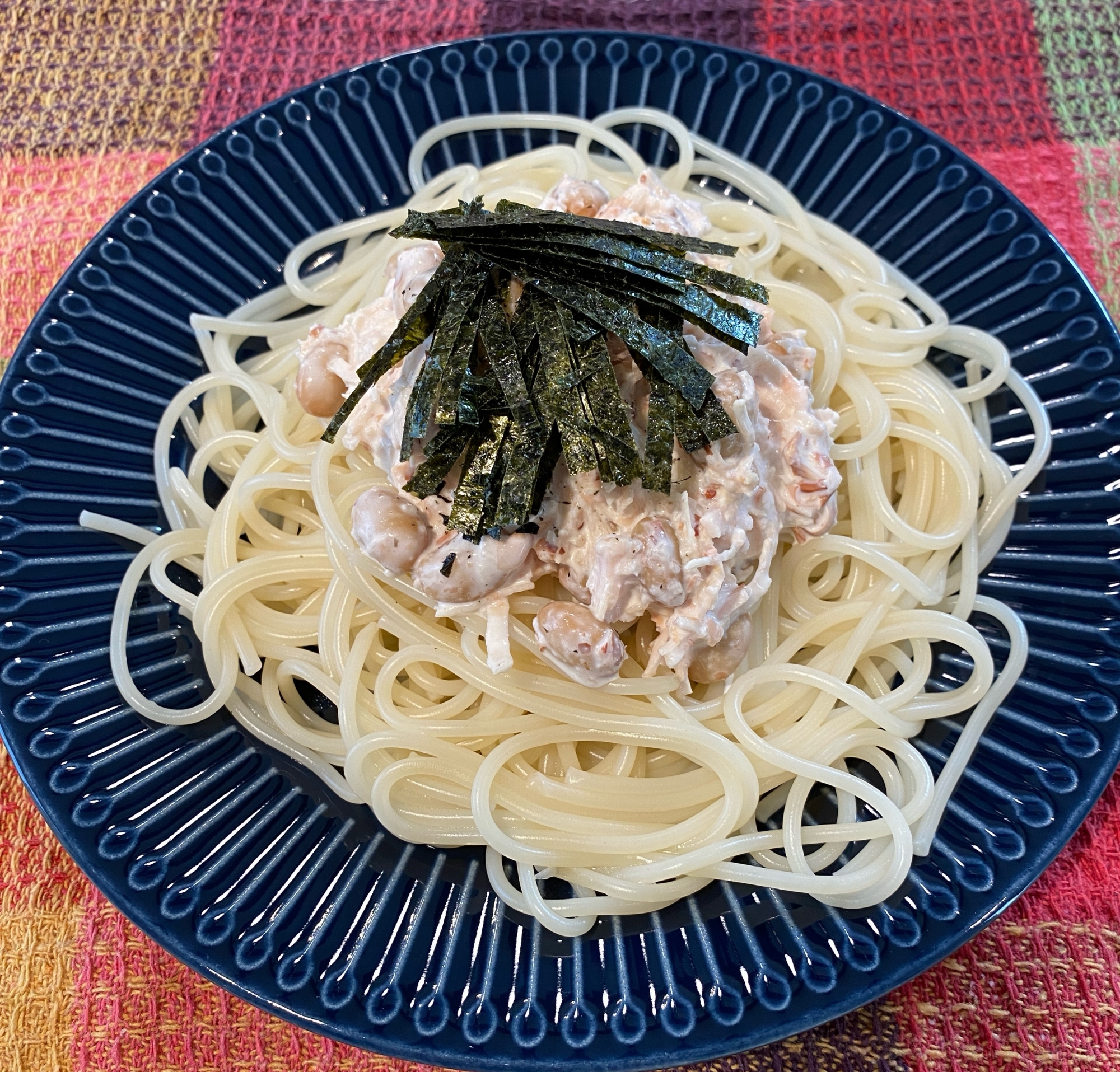 和えるだけ☆ささみと大豆のマヨパスタ