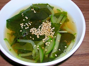 ワカメときゅうりの和風スープ レシピ 作り方 By はなはな桜 楽天レシピ ワカメときゅうりの和風スープ レシピ 作り方 By はなはな桜 楽天レシピ