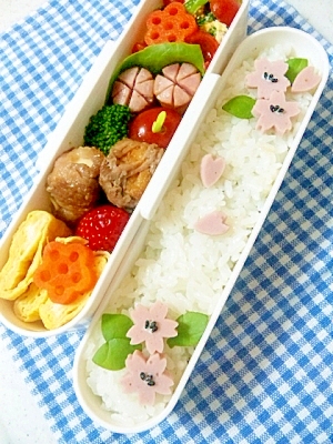 簡単キャラ弁☆サクラのお弁当♪