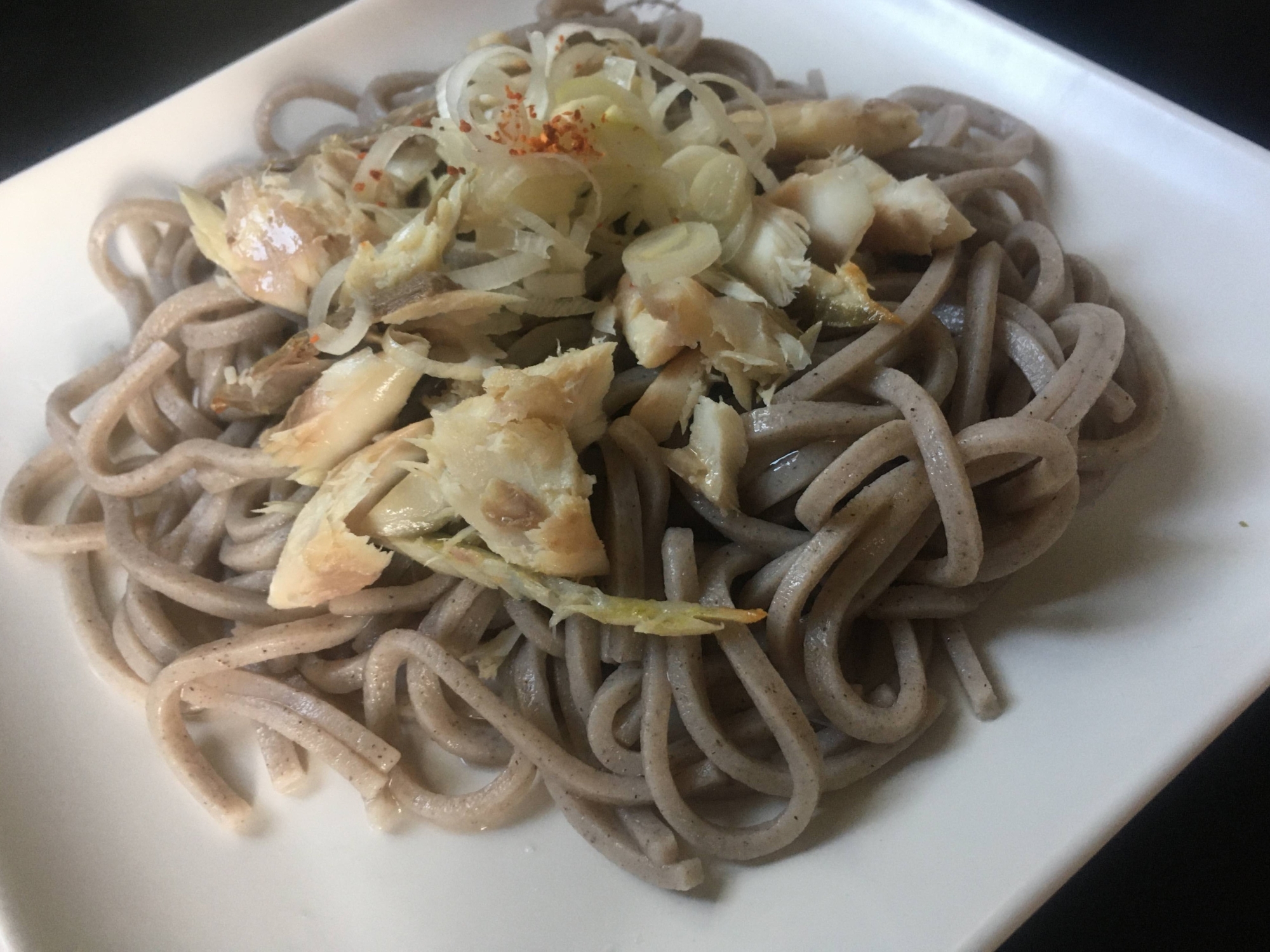 さばほぐし釜揚げ蕎麦