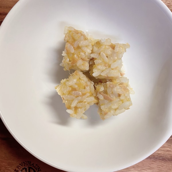 離乳食後期 レンジでチン ツナと卵の手づかみご飯 レシピ 作り方 By えま子 楽天レシピ 離乳食後期 レンジでチン ツナと卵の手づかみご飯 レシピ 作り方 By えま子 楽天レシピ