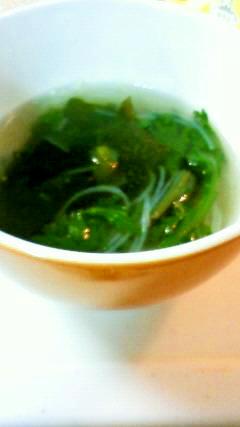 春菊香る！春雨スープ