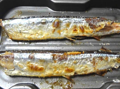 塩さんま<・))><グリル焼き（ポン酢）