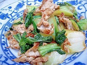 豚肉と青梗菜の簡単中華炒め