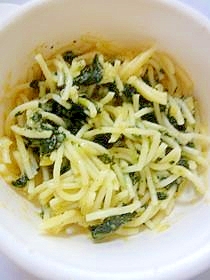 小松菜とコーンのパスタ(離乳食後期)