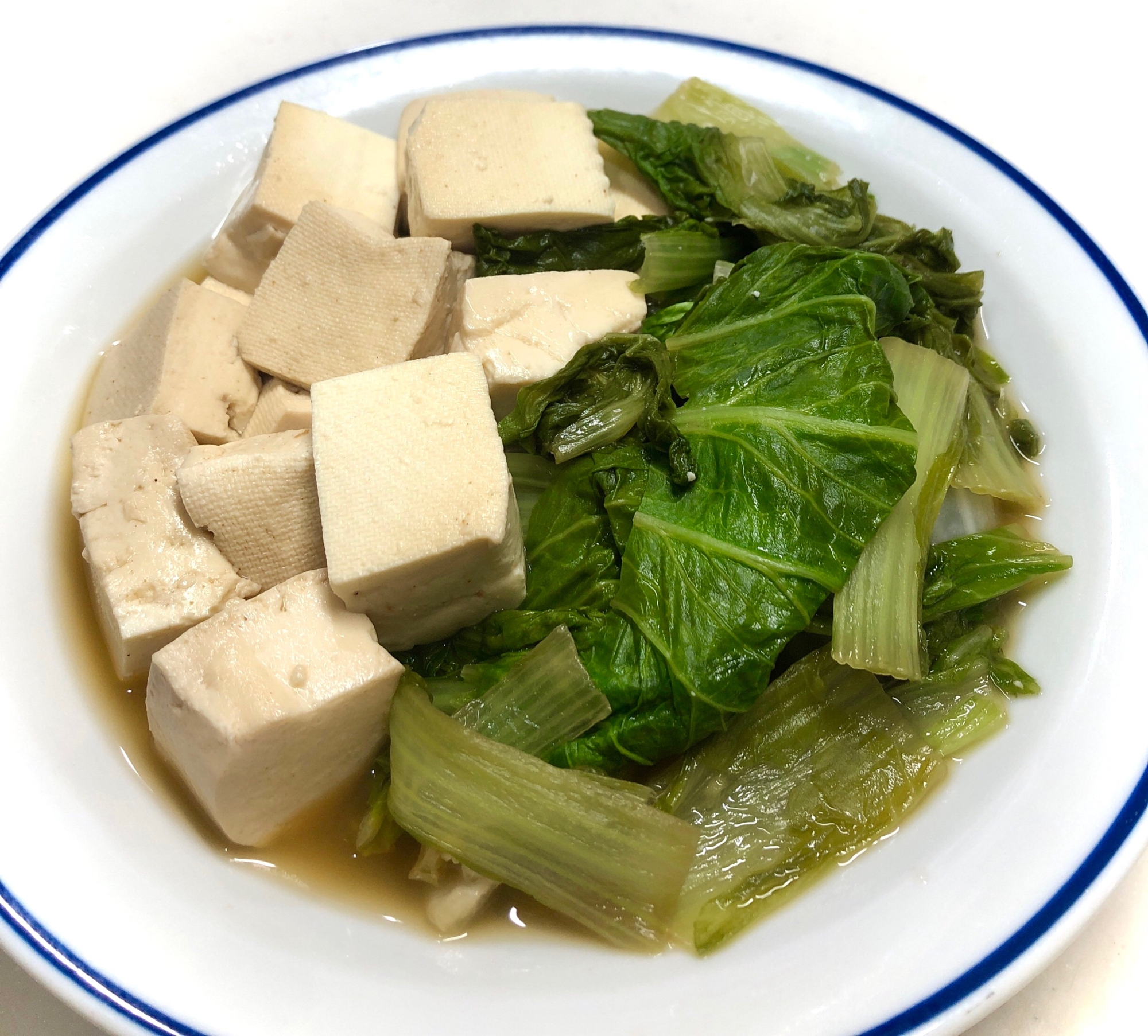 しろ菜と木綿豆腐の煮物