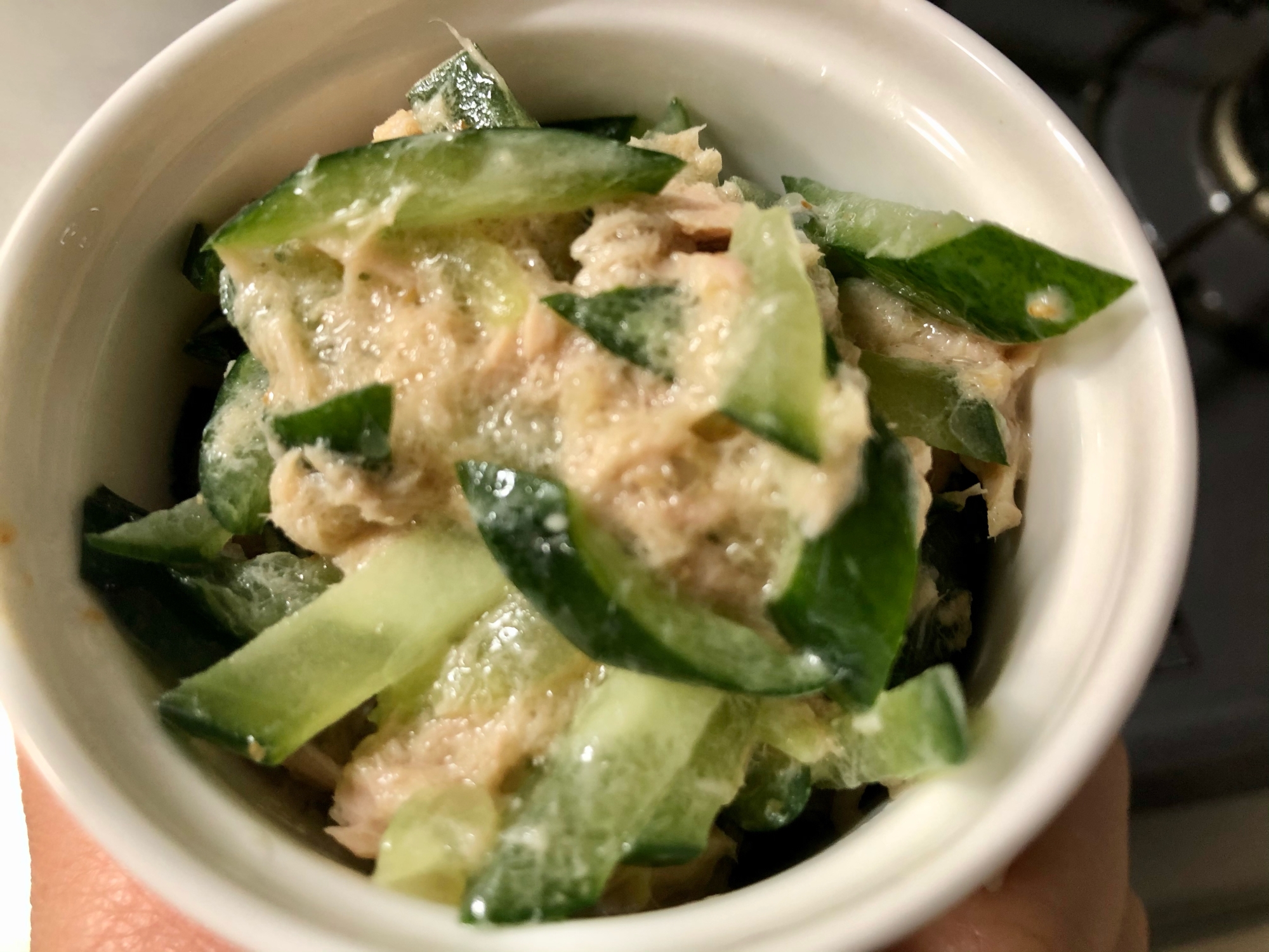 きゅうりとツナのごまわさび和え