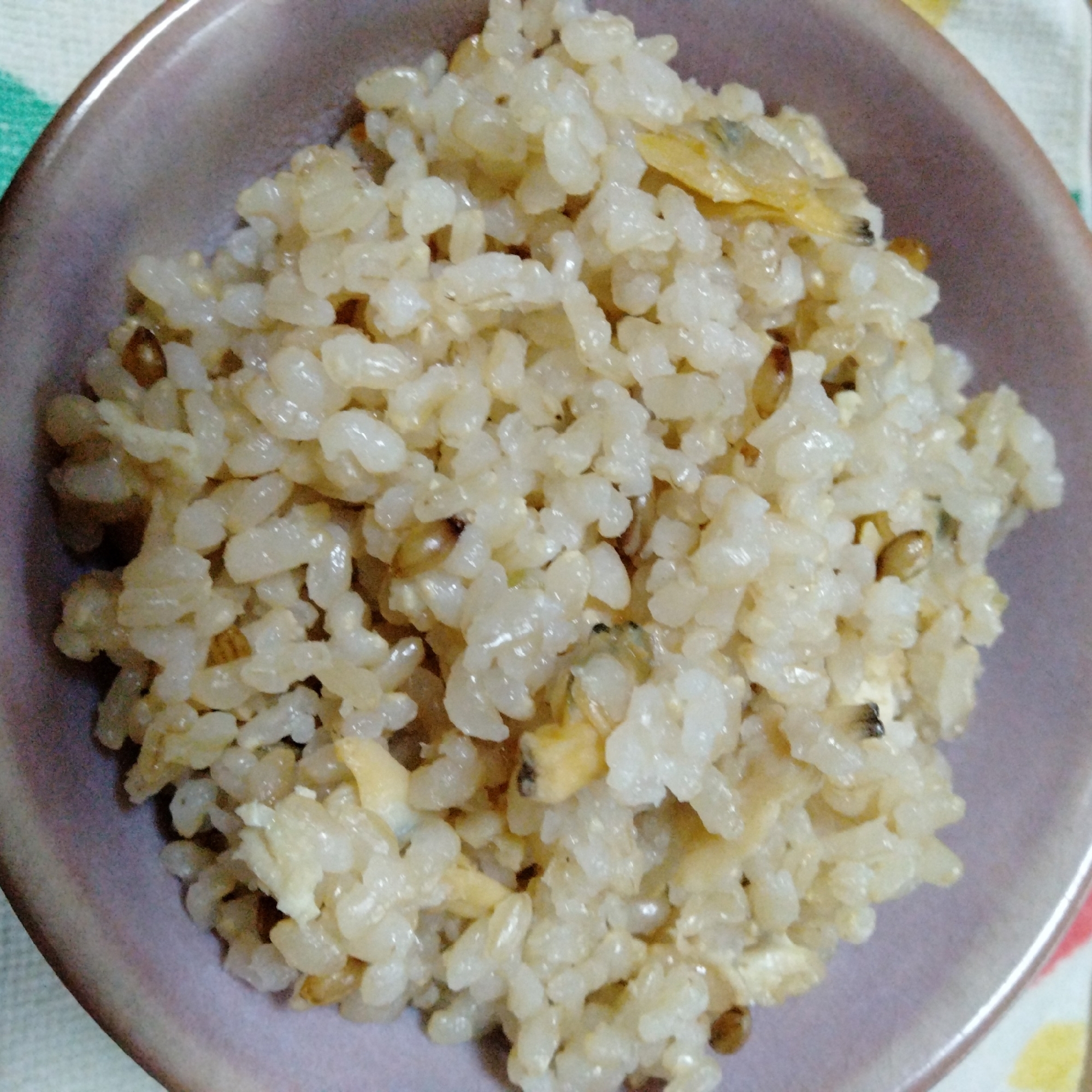 あさりと油揚げの炊き込みご飯