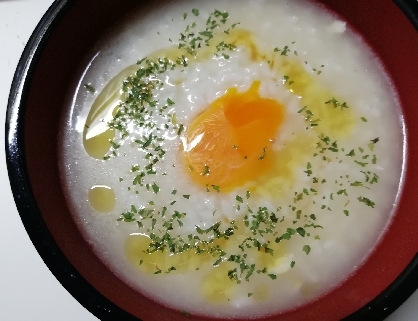 にんにく卵雑炊（スタミナリゾット）