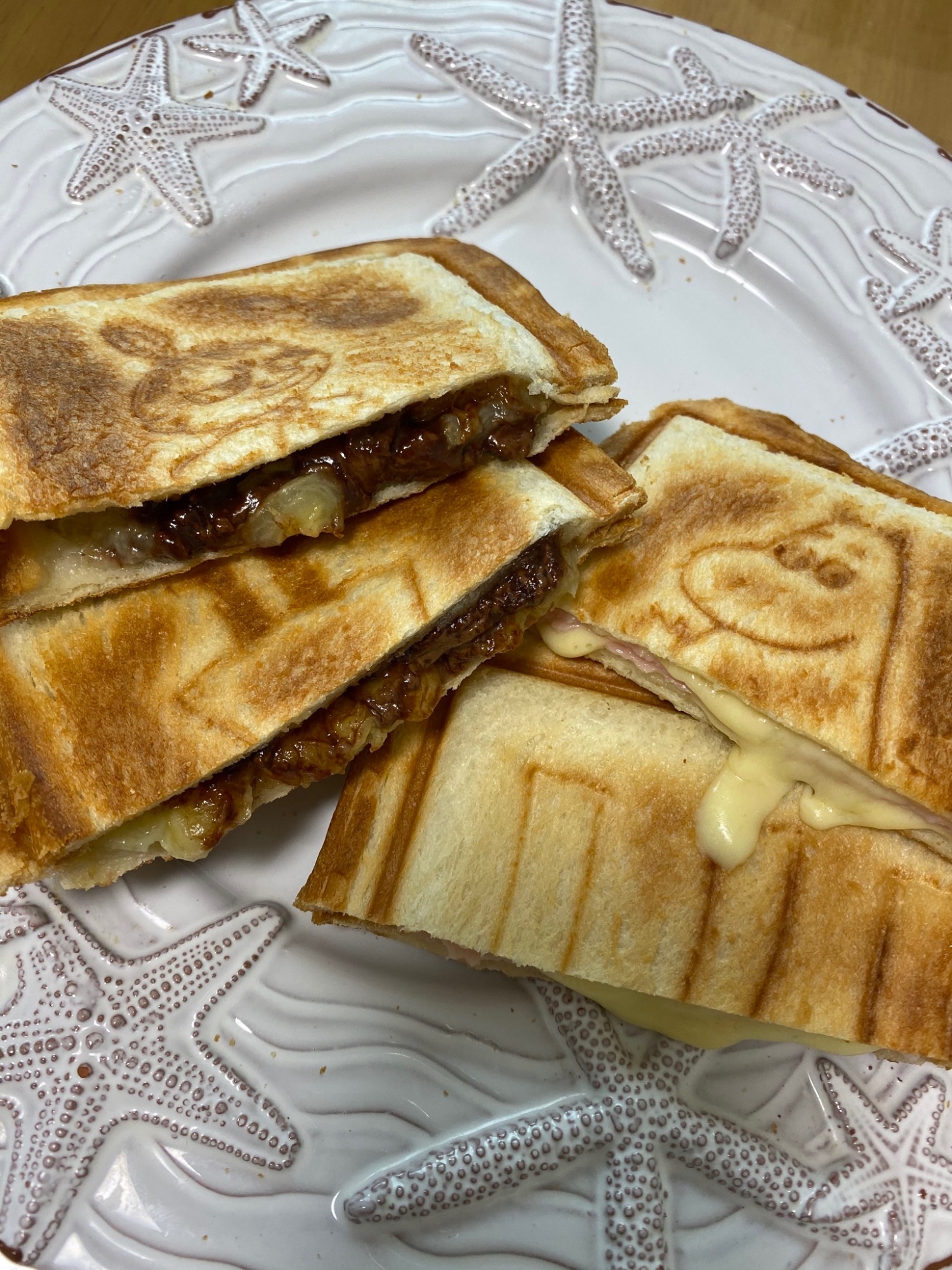 ホットサンド　ハムチーズ/チョコバナナ