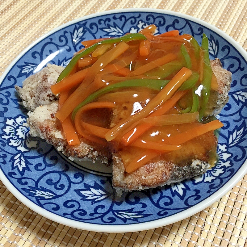 かつおの竜田揚げの野菜あんかけ♪