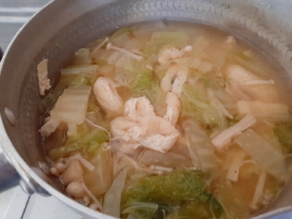 白菜えのき油揚げの和風スープ