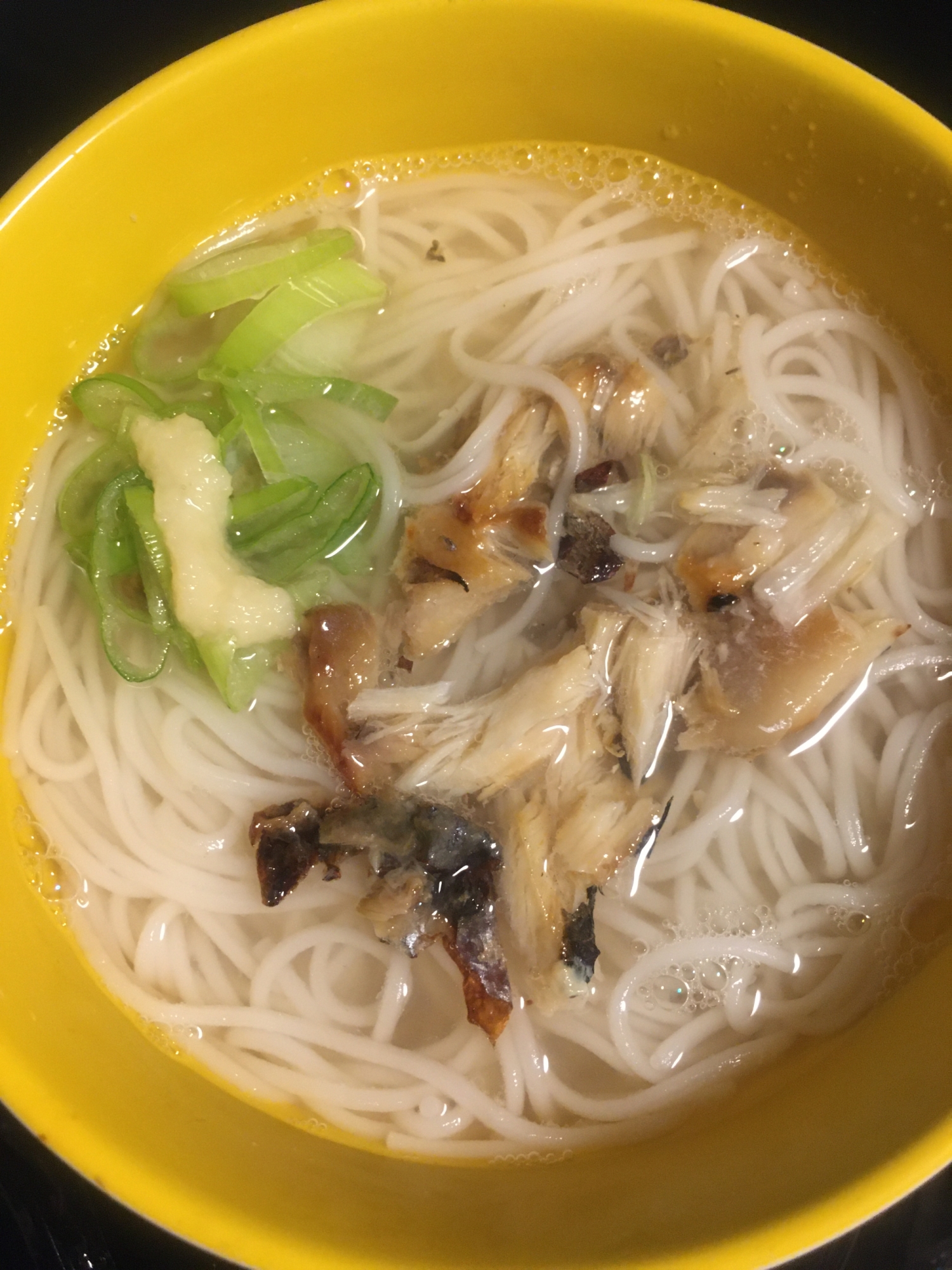 鯖ほぐし、にゅう麺