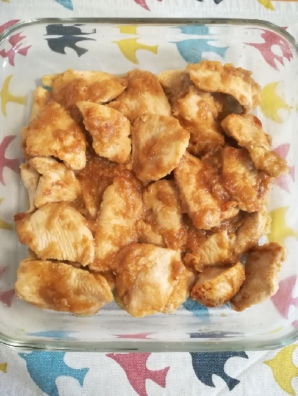 胸肉がしっとりやわらかくなりましたー♪甘酢の味でご飯が進みますね☆一人ランチ、お弁当、夕飯に活躍させます！