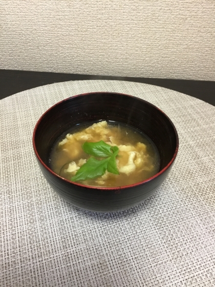 玉葱とみょうがの「かき玉汁」