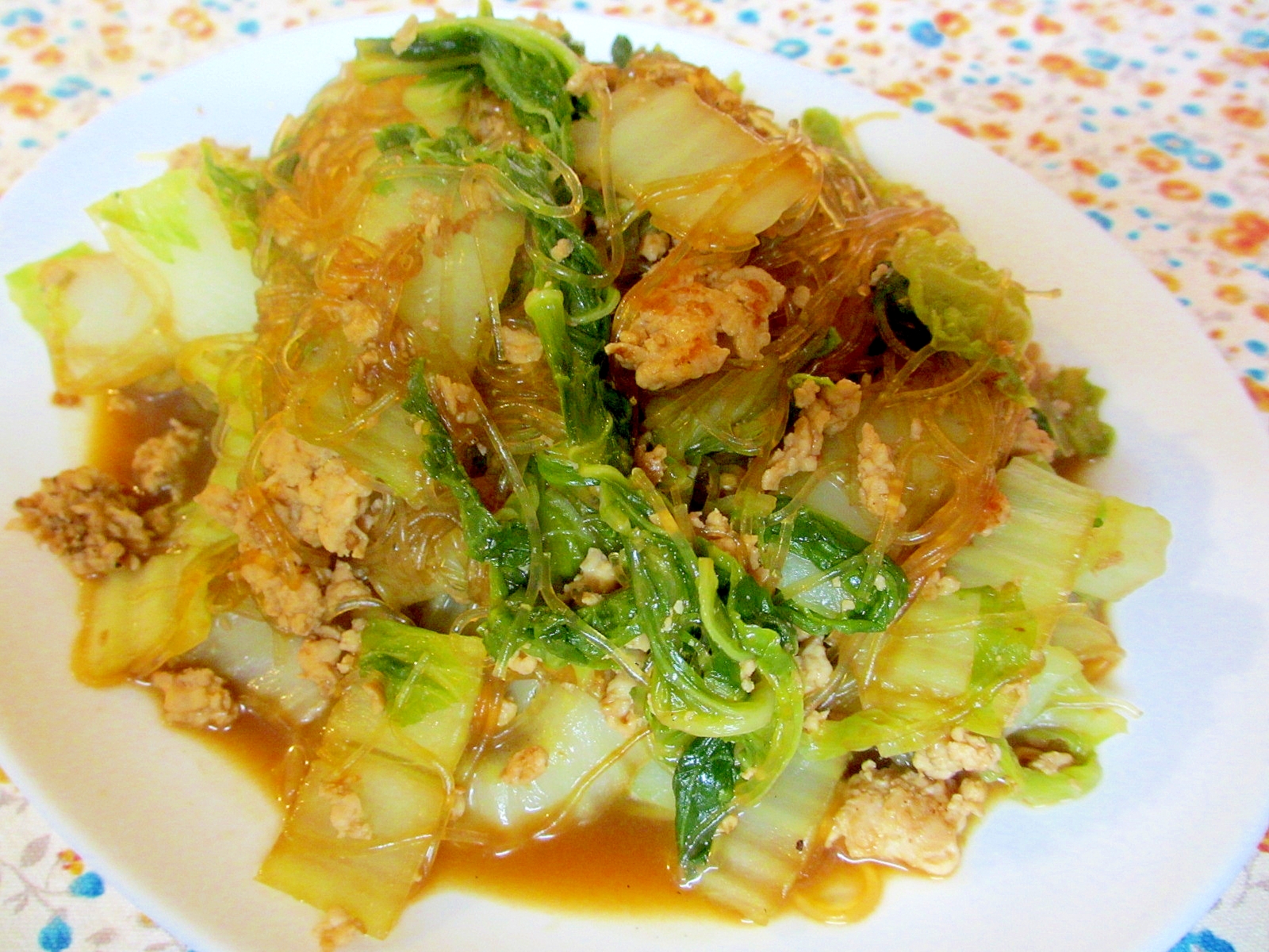 焼肉のタレで白菜春雨