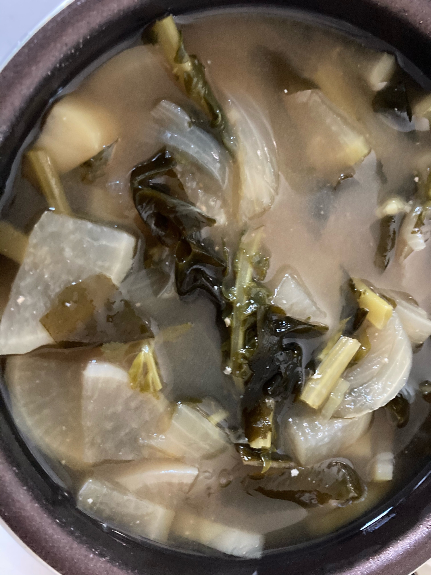 大根と里芋のわかめ味噌汁 レシピ 作り方 By Pコ 楽天レシピ