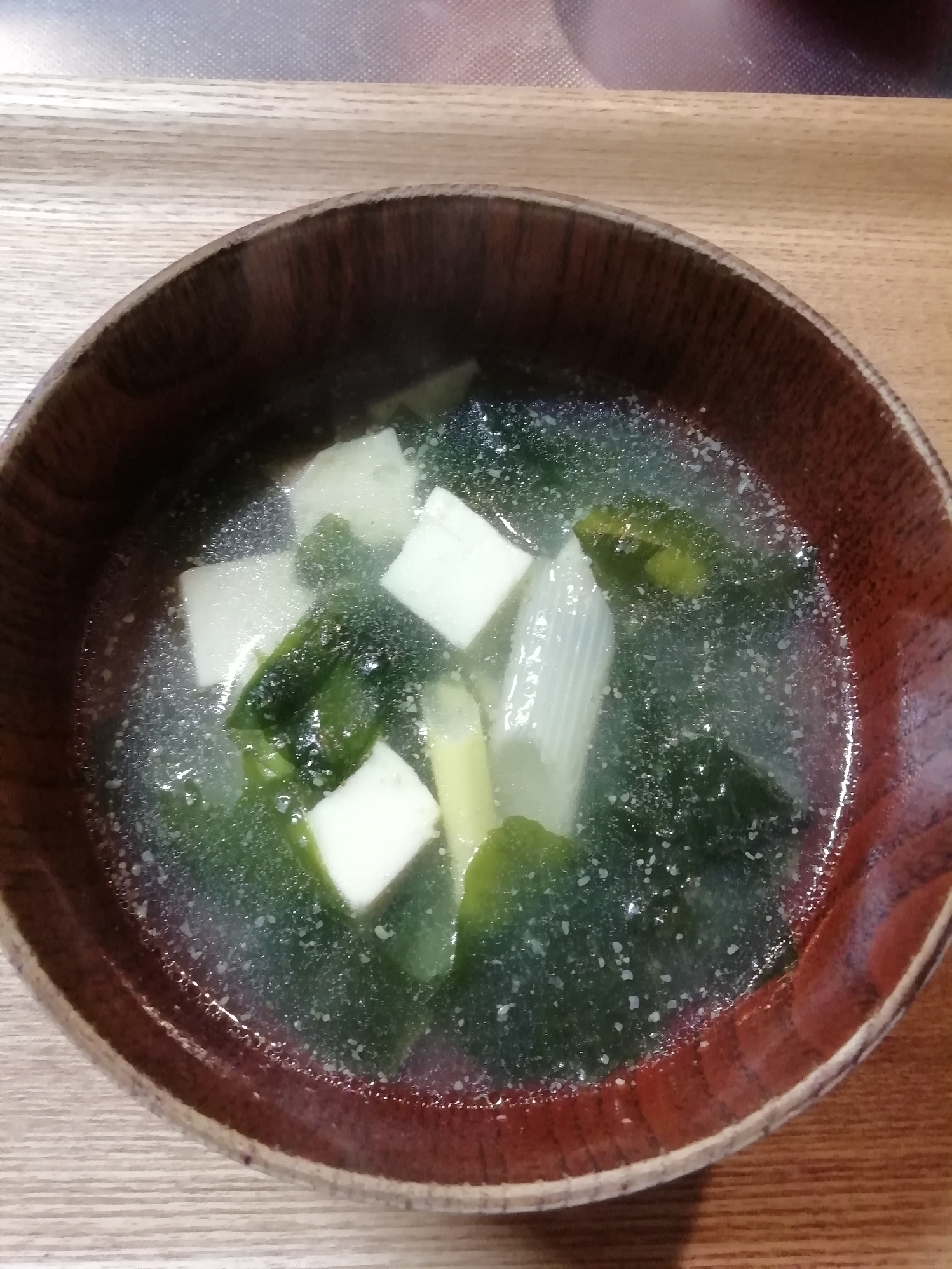 ワカメと豆腐の中華スープ