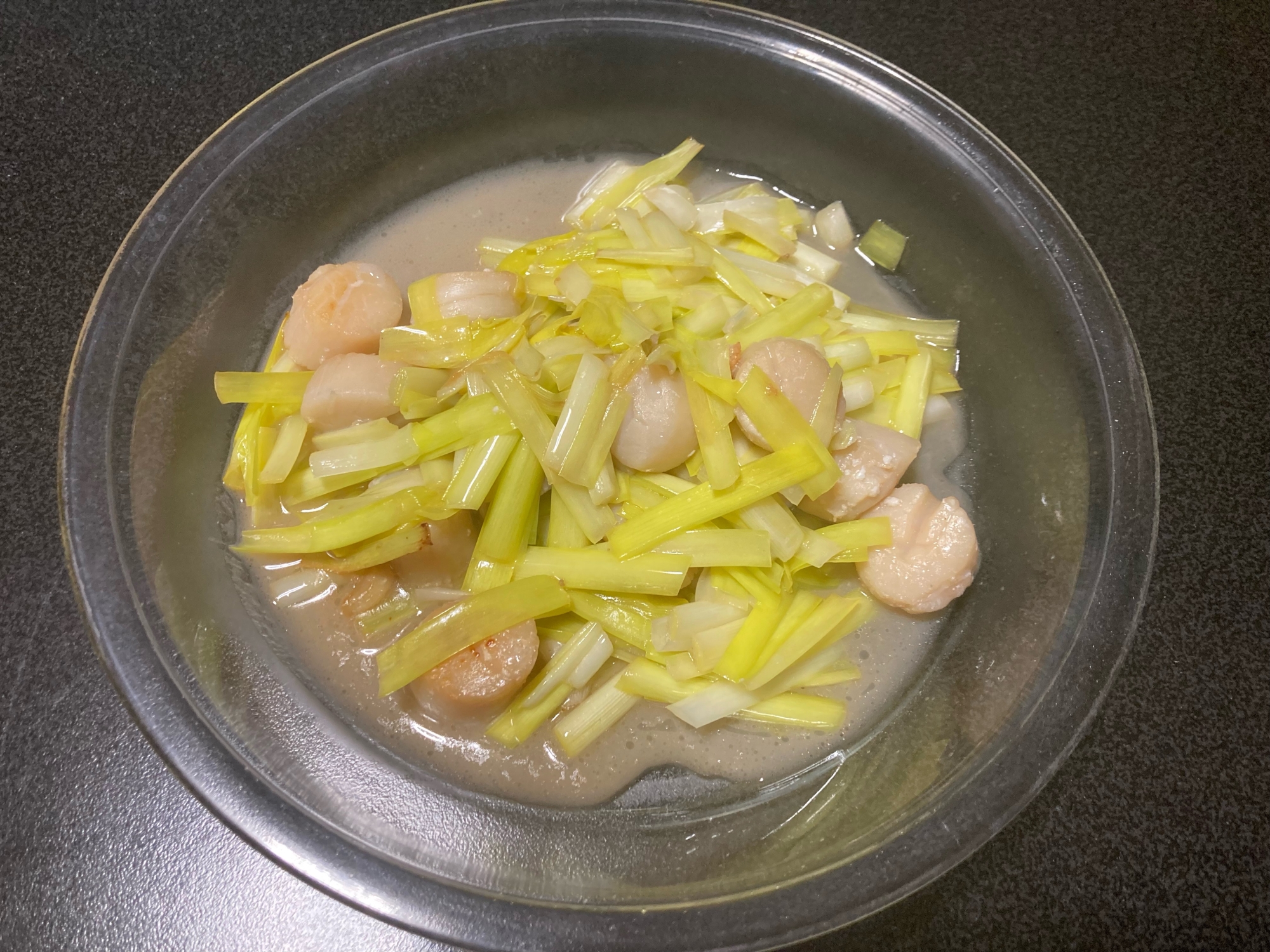 ホタテと黄ニラの炒め