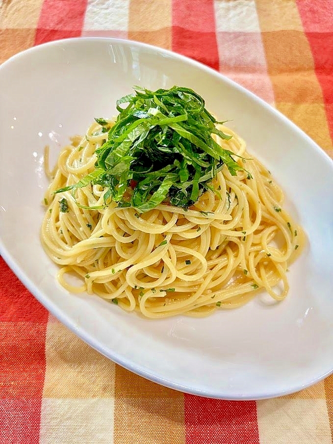 簡単でうまい！大葉のペペロンチーノ