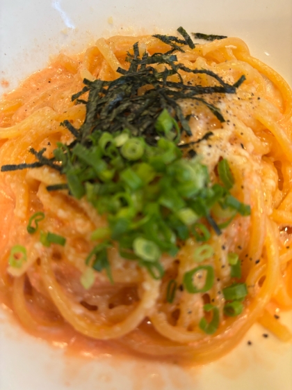 レンジのみで本格的濃厚明太パスタ