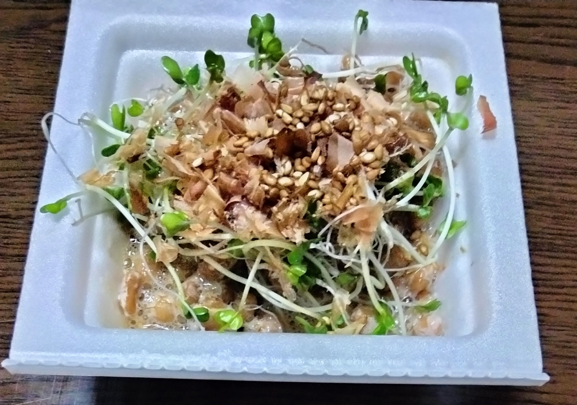 納豆アレンジ スプラウト&おかか胡麻