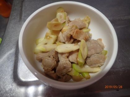 姫竹の豚肉炒め