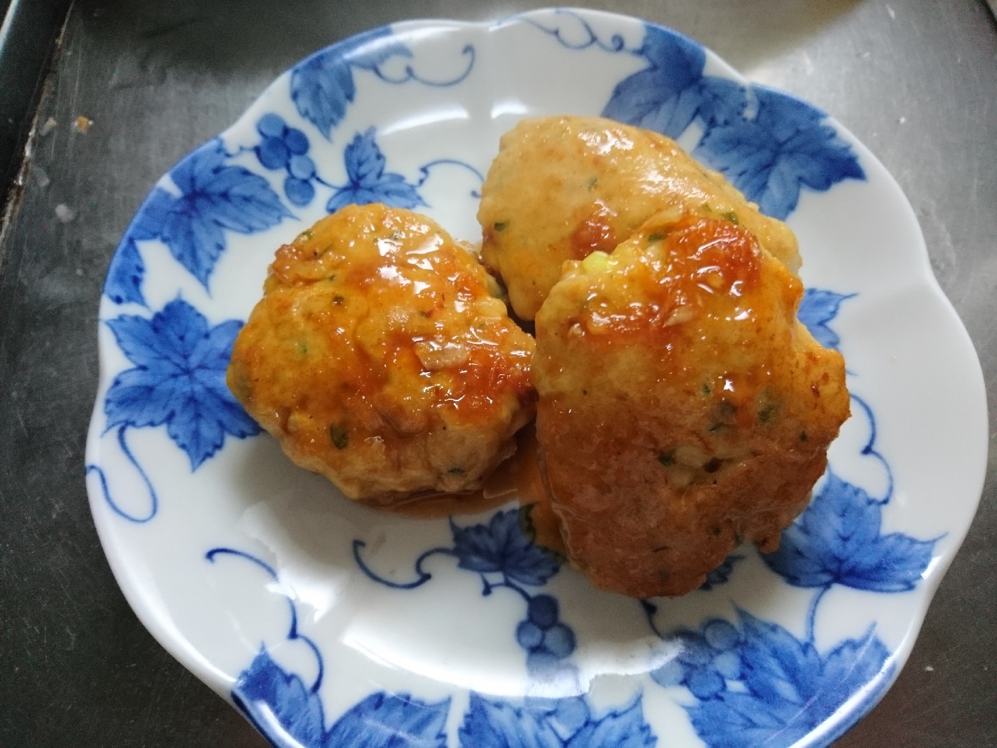 鶏団子の種で甘辛煮