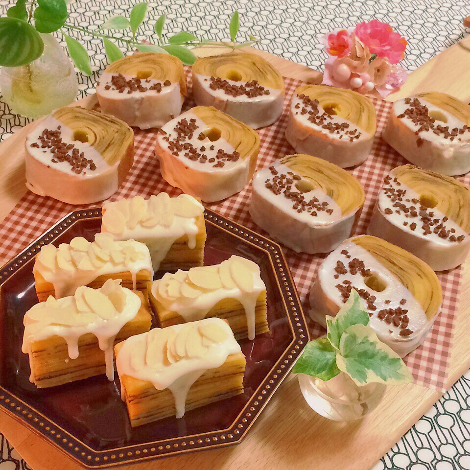フライパンでクルクルしっとり美味しいバームクーヘン レシピ 作り方 By 食いしん坊ともりん 楽天レシピ