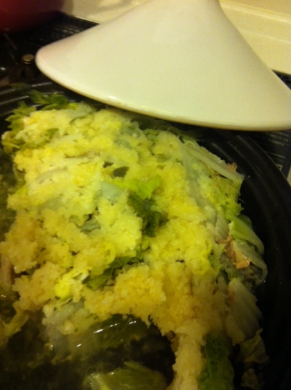 タジン鍋で♪水なし!! 白菜と豚バラのミルフィーユ