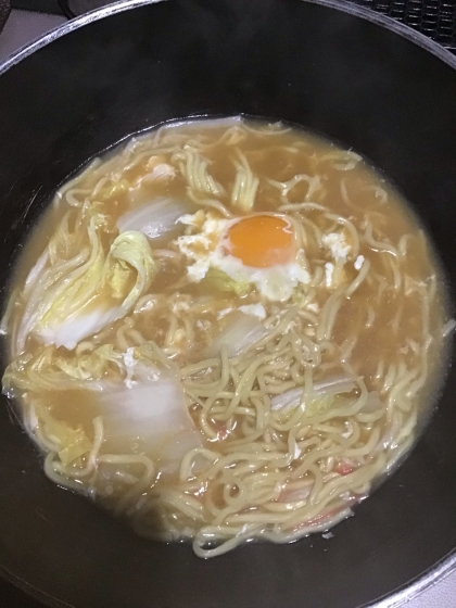 余り野菜と卵の醤油ラーメン