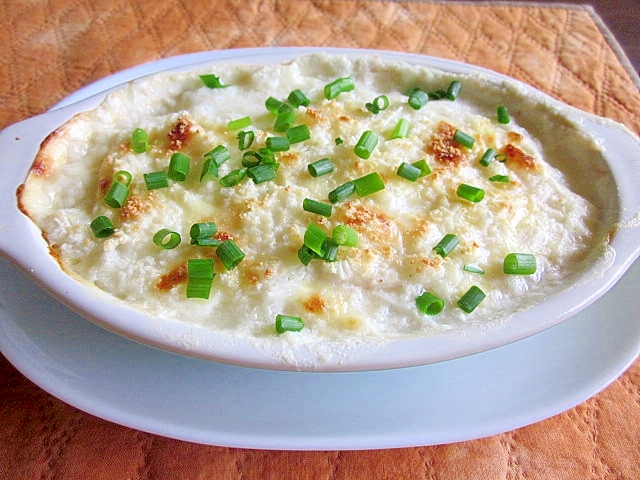 オープントースターで☆長芋と豆腐のグラタン★