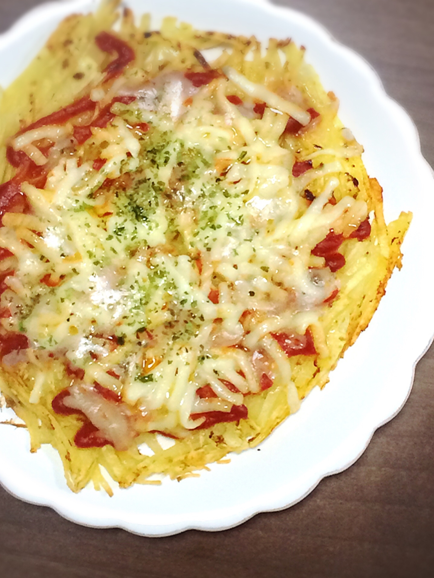 じゃがいも生地deかりっともちっと ヘルシーピザ♡