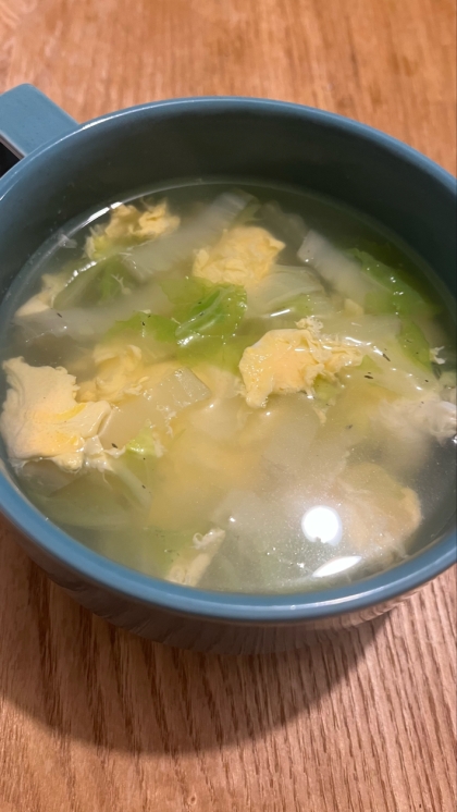 白菜と卵のあっさり中華スープ