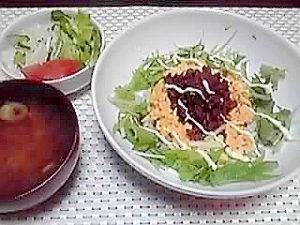 我が家の簡単３色丼～カフェ風～♪