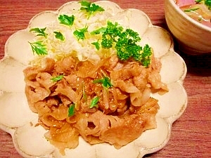 豚バラ肉☆玉葱炒め