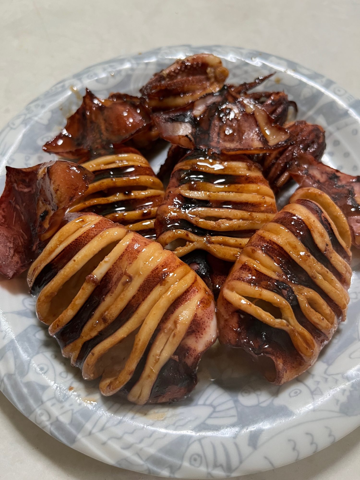 香ばし醤油のイカポッポ焼き