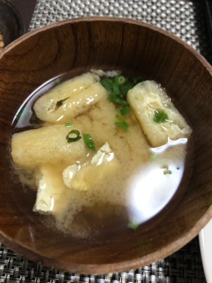 ☆優しい甘さ♪　かぼちゃと油揚げの味噌汁☆